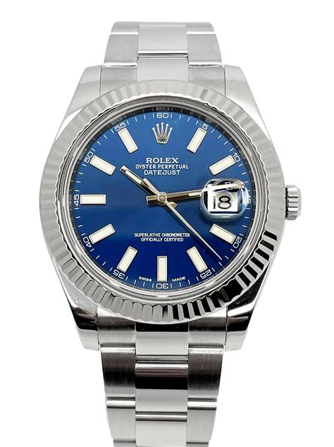 rolex datejust 2 bllau